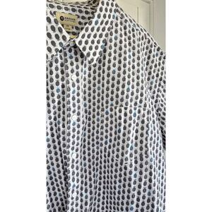 Haggar Men’s XXL Short Sleeve Button Up Shirt  Casual Pineapple Print